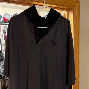 PXG Charcoal Gray Polo with Black Accents